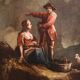 Great 18th century Italian painting, landscape with pastoral scene