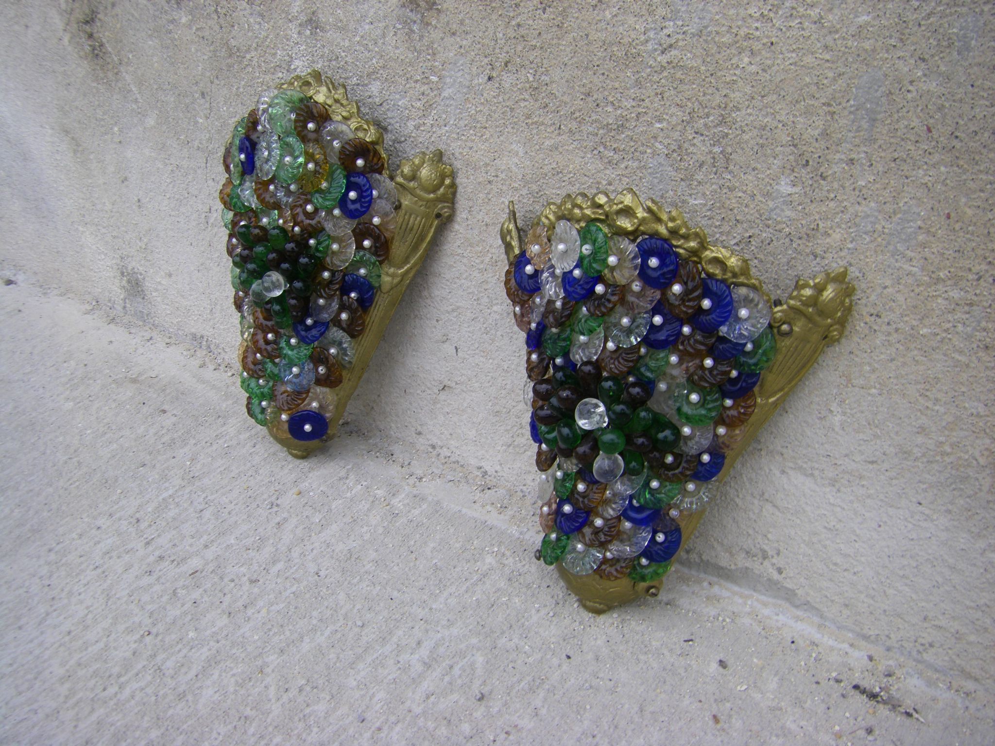 Pair of Murano glass sconces