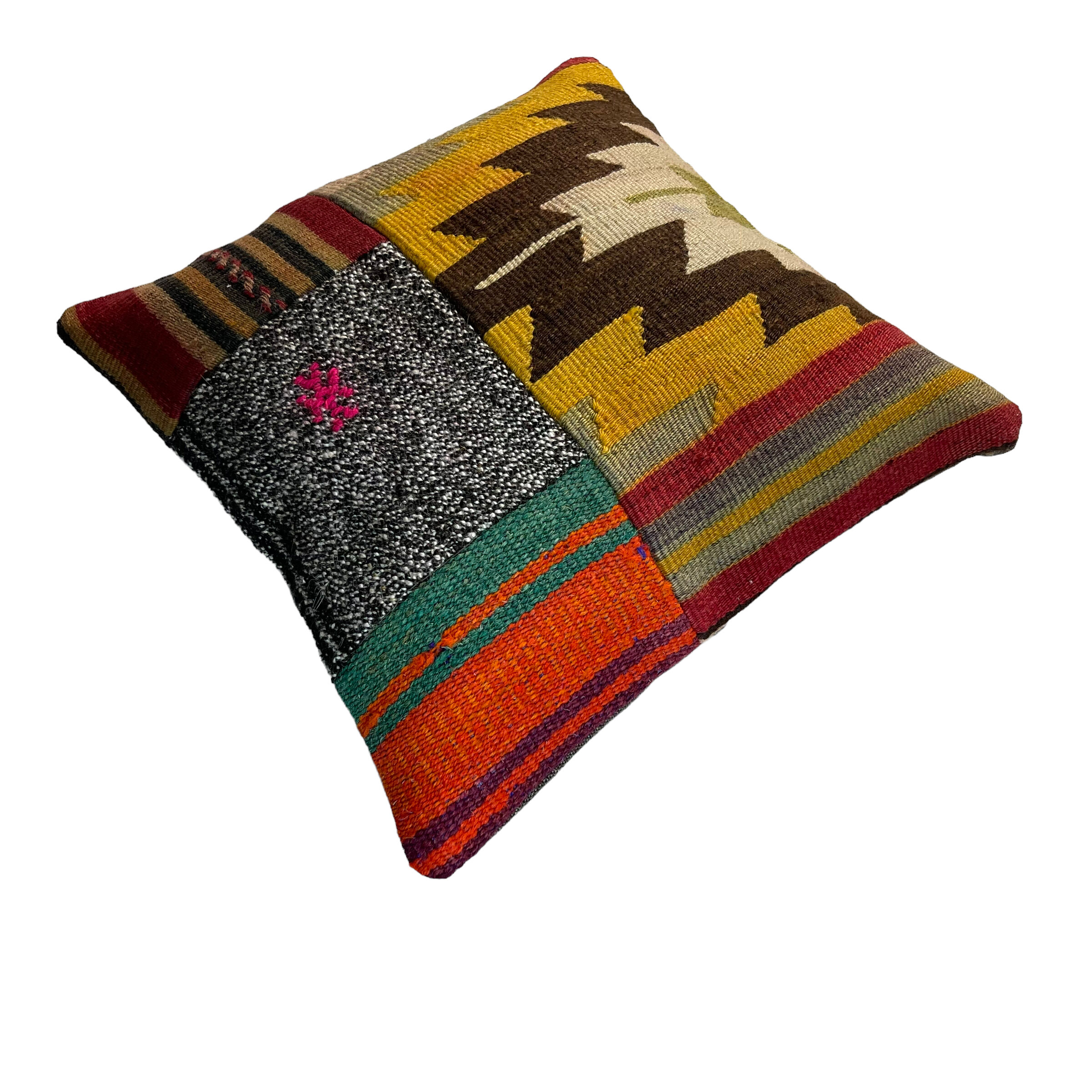 Vintage turkish kilim cushion cover 40 x 40 cm