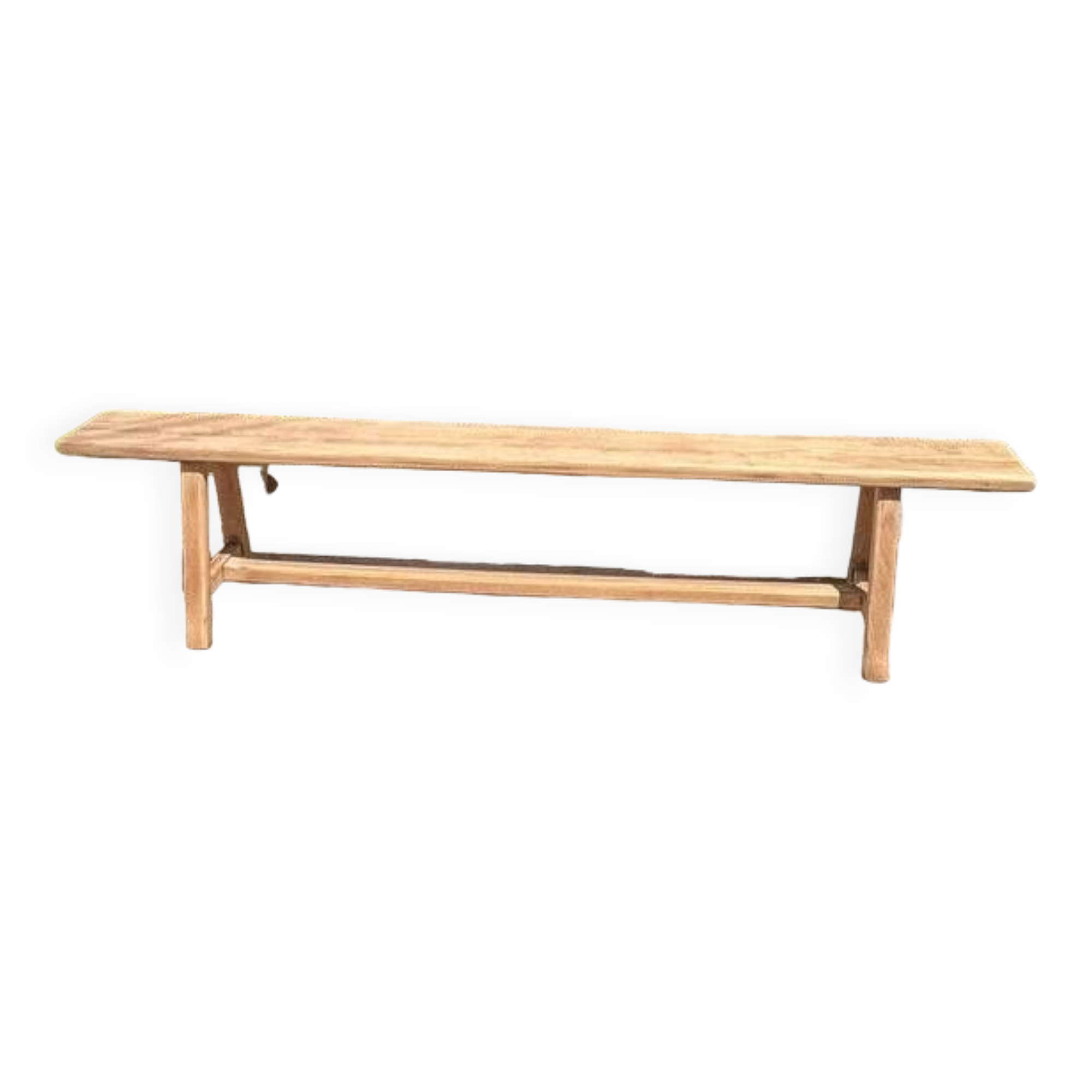 Solid oak farm bench