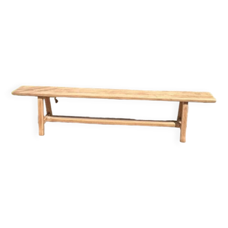 Solid oak farm bench