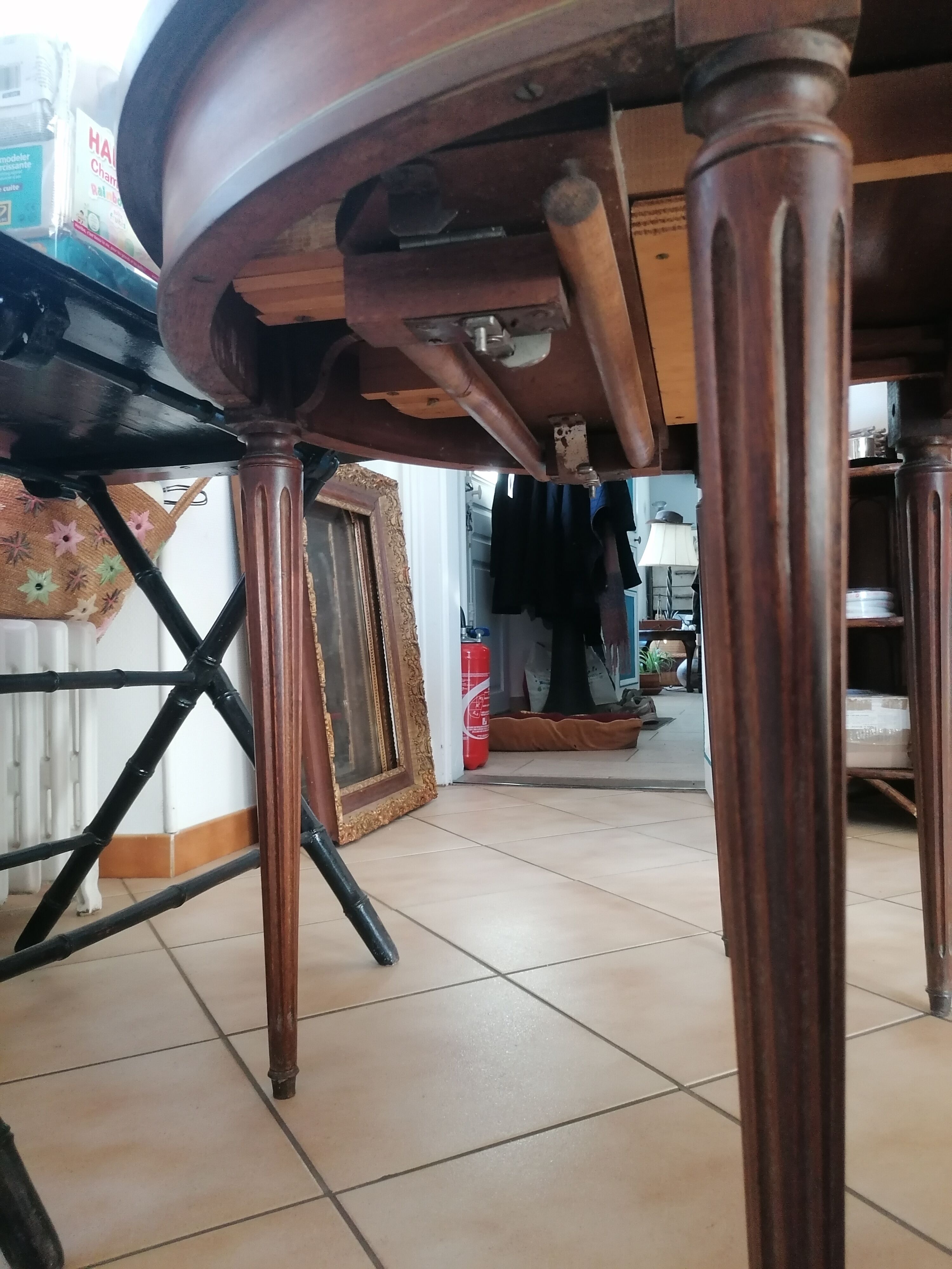 Louis XVI style half-moon console table