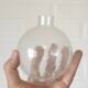 Vintage pendant light white eclectic chandelier hanging lamp Germany 1970's