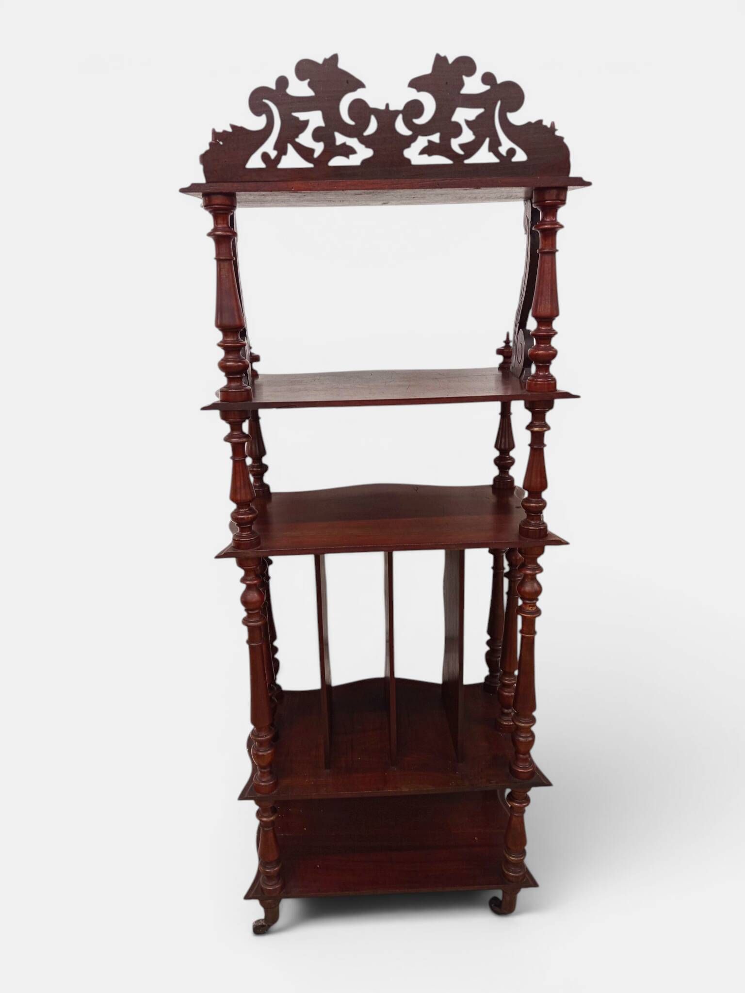 Partition and music cabinet Napoleon III in red wood – Late 19th century