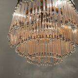 Pink Murano Glass Rod Chandelier