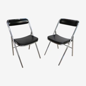 Pair of folding chairs plichaise