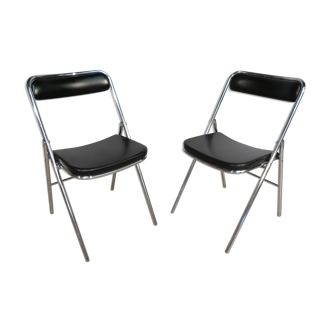 Pair of folding chairs plichaise