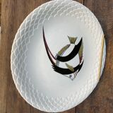 Series of 9 Gien fish plates