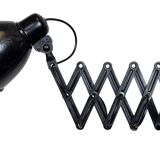 Applique murale industrielle noire à ciseaux, années 1950