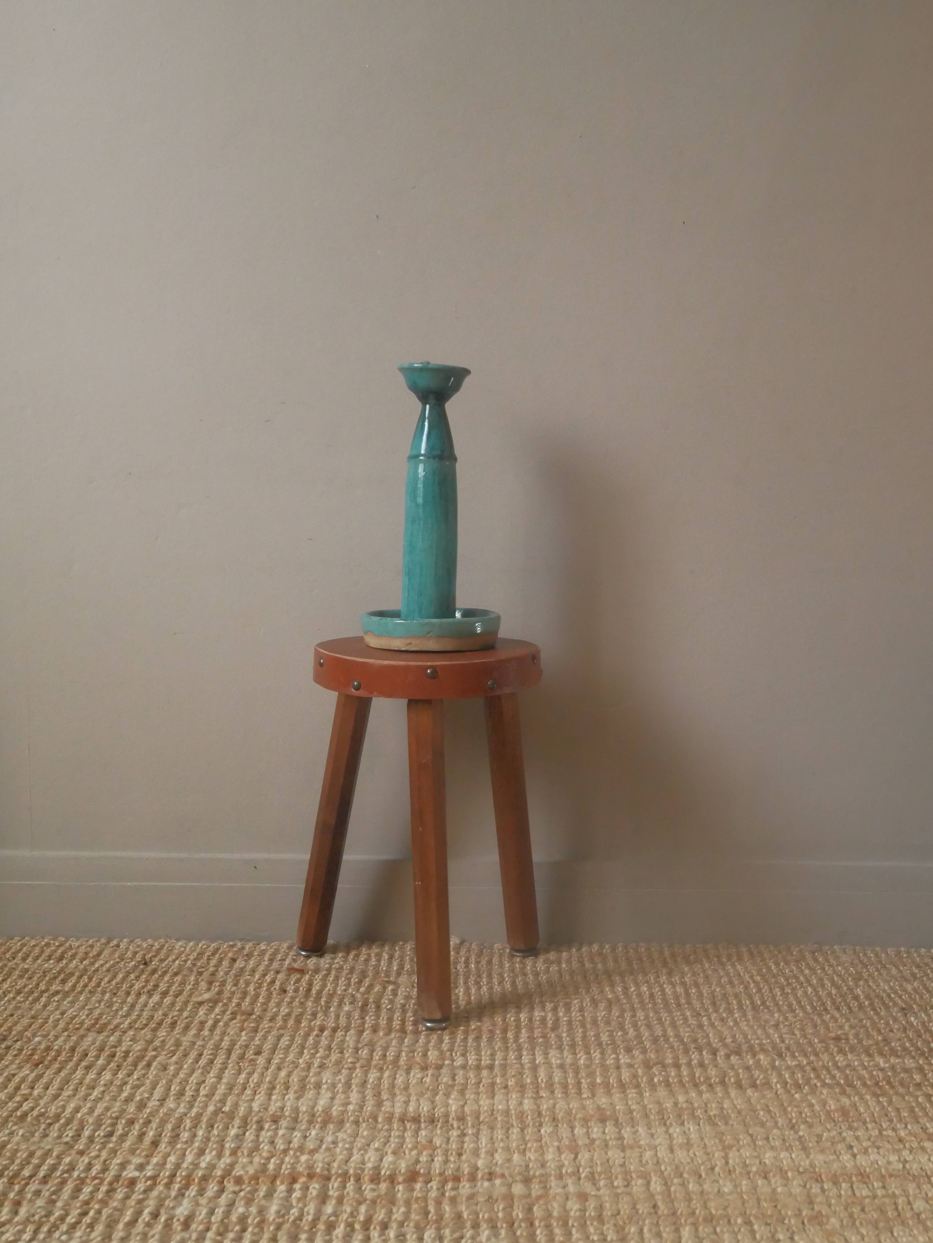 Ceramic candle holder handcrafted candlestick candelabra country decoration