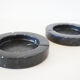 Pair of vintage ashtrays in black marble 1970