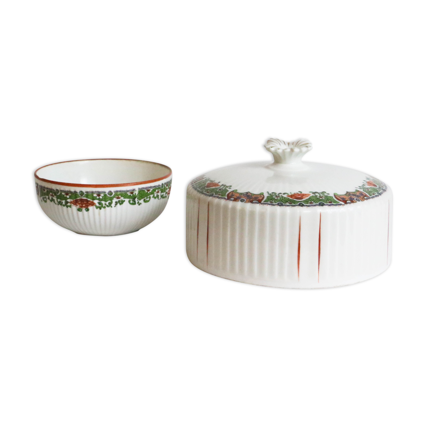 Butter maker in anvcian porcelain, vintage, France