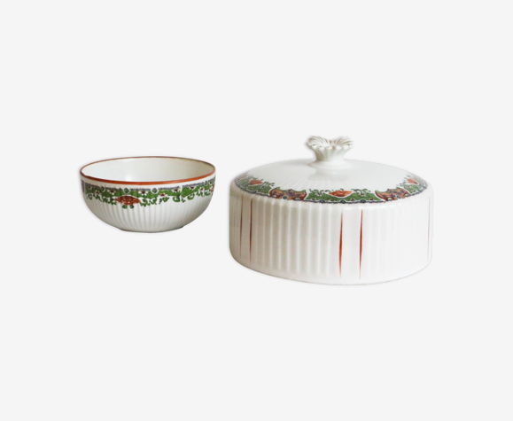 Beurrier en porcelaine anvcienne, vintage, France