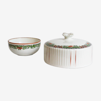 Butter maker in anvcian porcelain, vintage, France