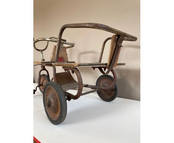 Tricycle deux places métal vintage | Selency