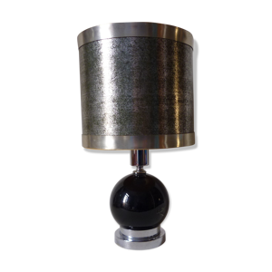 lampe de table 60's chrome - noire