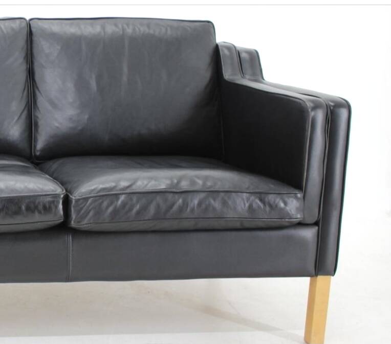 Vintage Scandinavian leather sofa