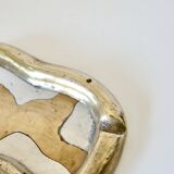 Asymmetrical brass ashtray / pocket emptier – brutalist David Marshall
