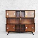 Rockabilly Modern Teak Buffet with Pattern, 1950s