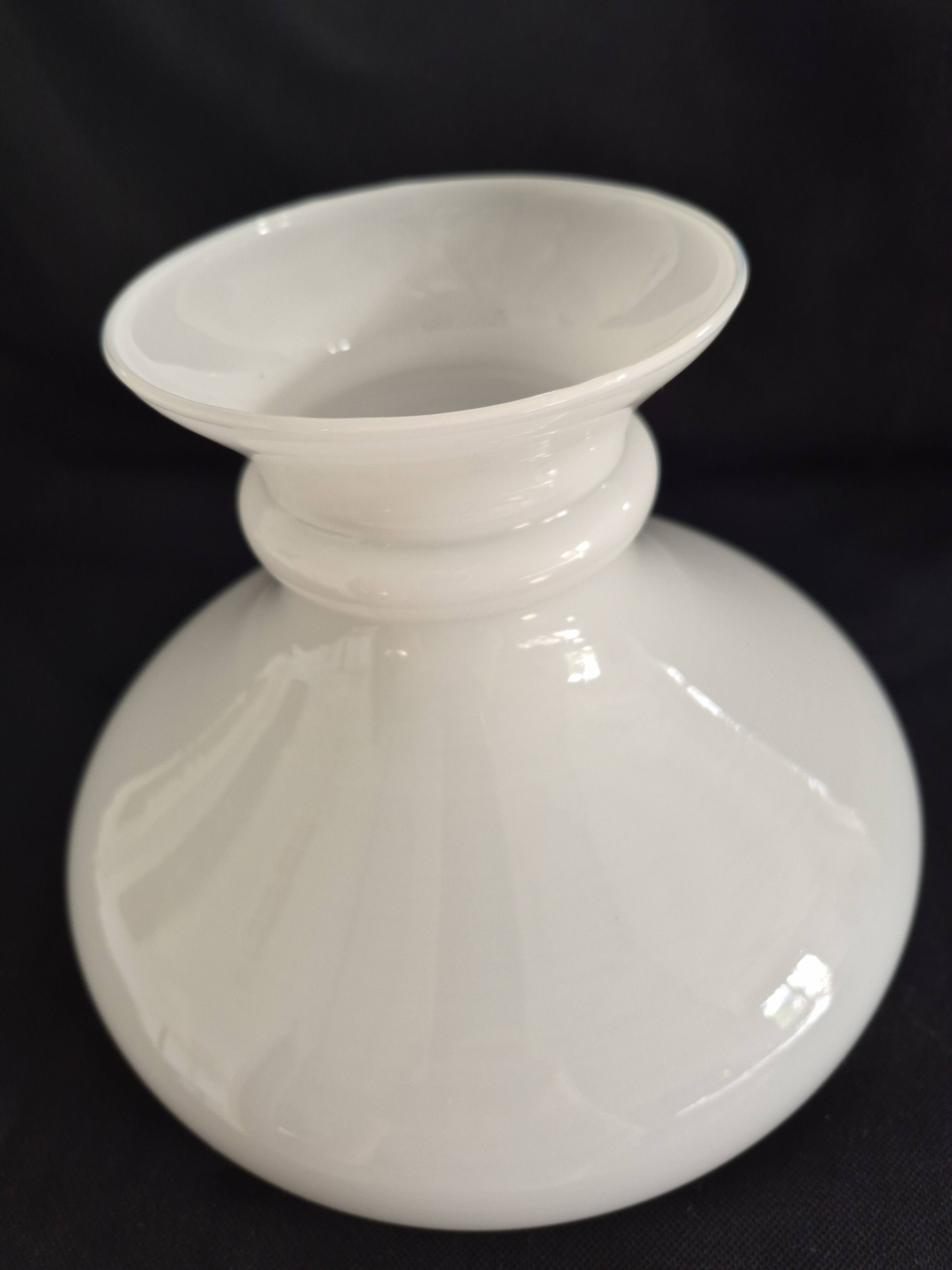 Large vintage white opaline lampshade H.20 cm Elegant lighting A661