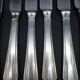 8 knives and 1 serving knife in silver metal Deetjen
