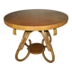 Circular bamboo coffee table, 1960s