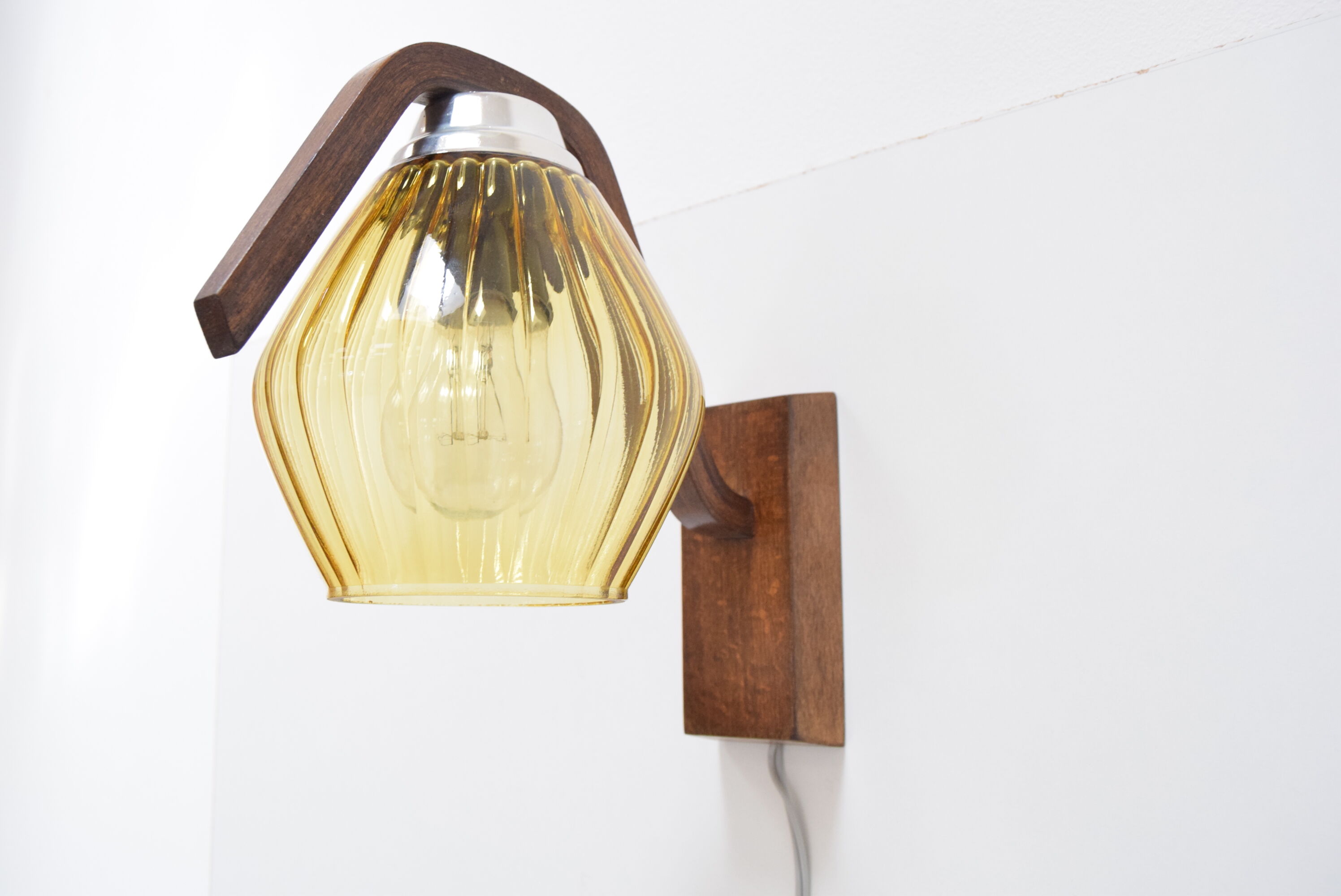 Mid-century Wall Lamp by Drevo Humpolec, 1960’s.