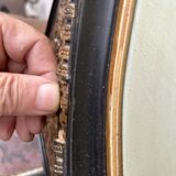 Painting of a bouquet of flowers on a panel in a medallion frame, Napoleon