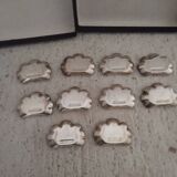 10 Christofle silver-plated knife rests