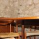 Extendable dining table "flip-top"/"wallet" Scandinavian vintage teak by Nils Jonsson for TROEDS