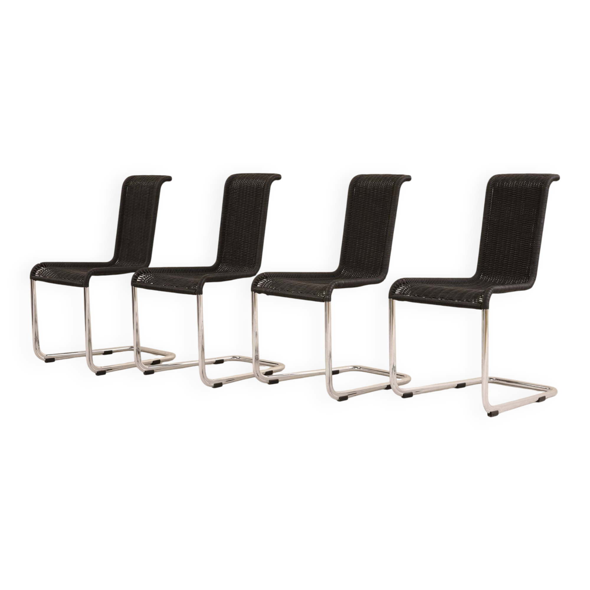 Chaises tubulaires cantilever, modèle B20, Tecta, 1980’s 