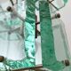 Vintage Three-Light Nile Green Glass Pendant Light by Zero Quattro, Italy
