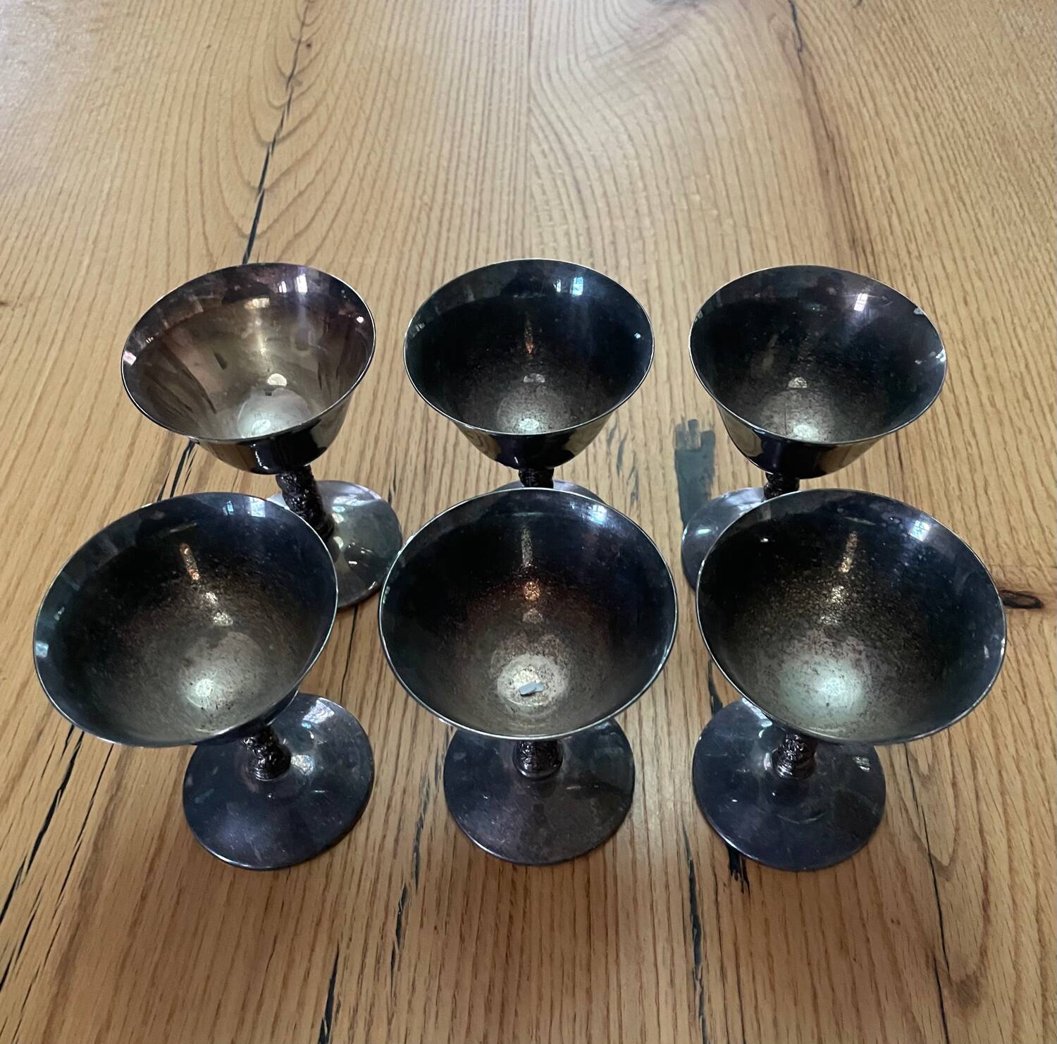 6 silver plated mappin & webb tumbler/cup