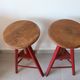Paires de tabourets rehaussables d'artiste peintre