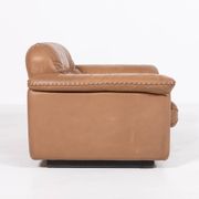 De Sede DS 101 brown leather lounge chairs, 1970's