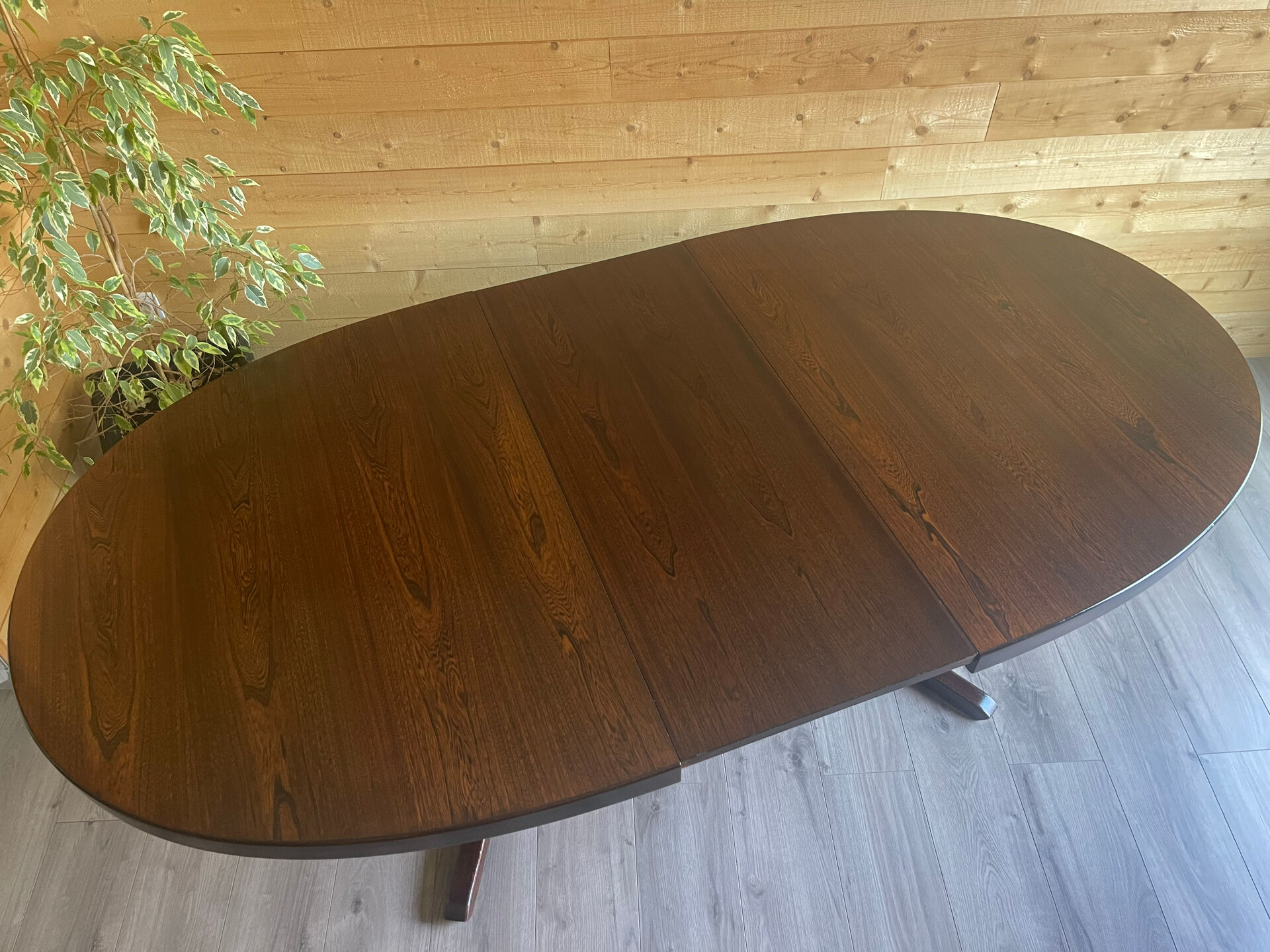 Table ovale extensible Baumann, deux rallonges