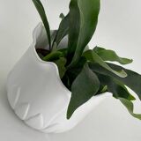 Vintage white porcelain tulip-shaped pot holder