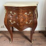 Louis xvi bomb chest of drawers - With marble top and 2 drawers