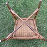 Old wicker armchair