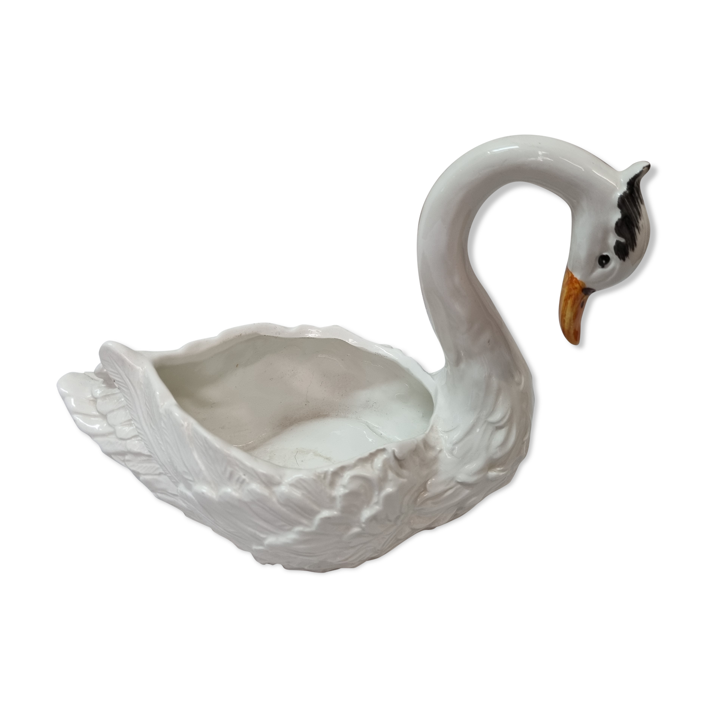 Empty swan ceramic pocket from 1970
