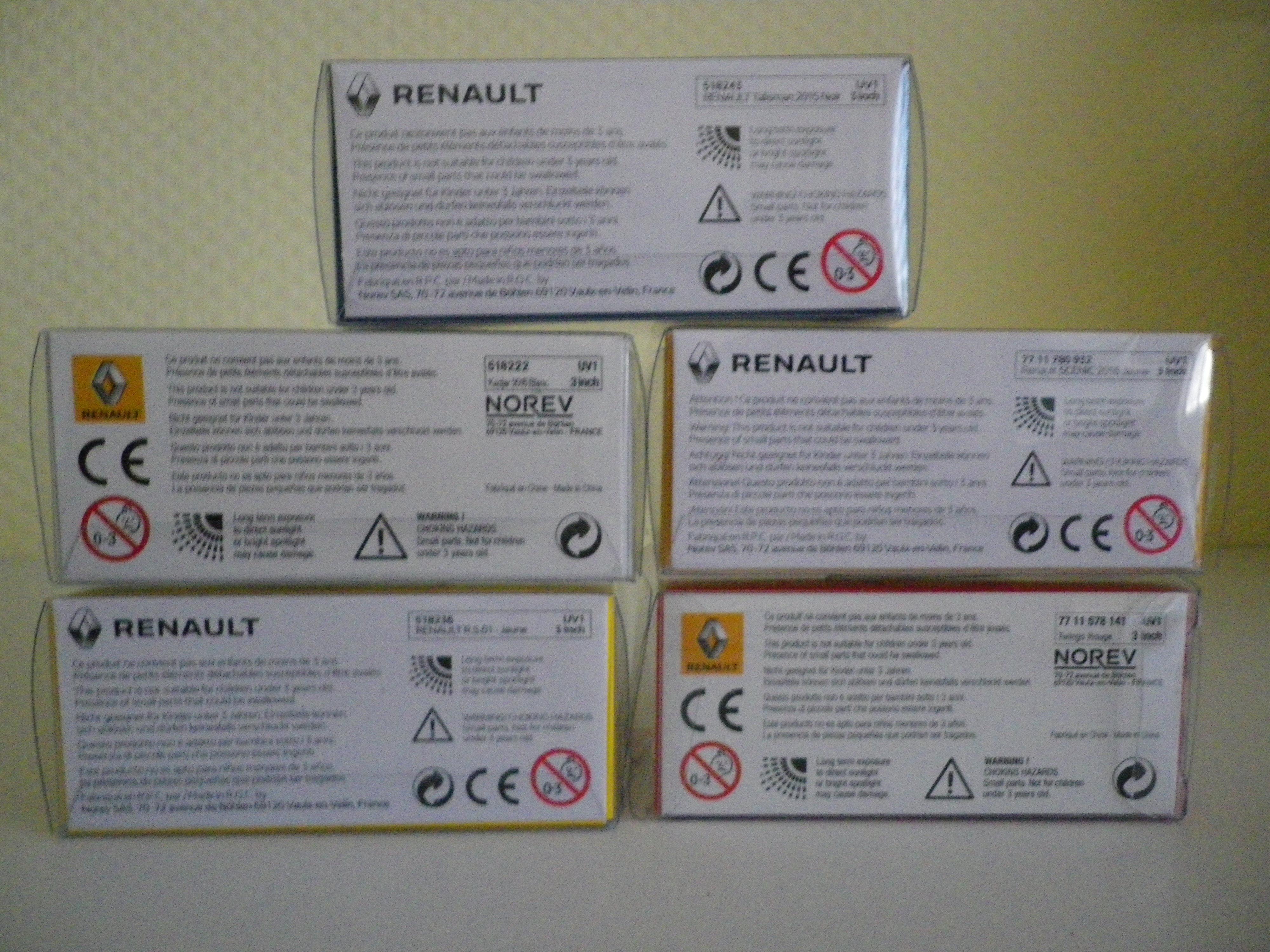 Lot of 5 cars Renault - NOREV - Original packaging