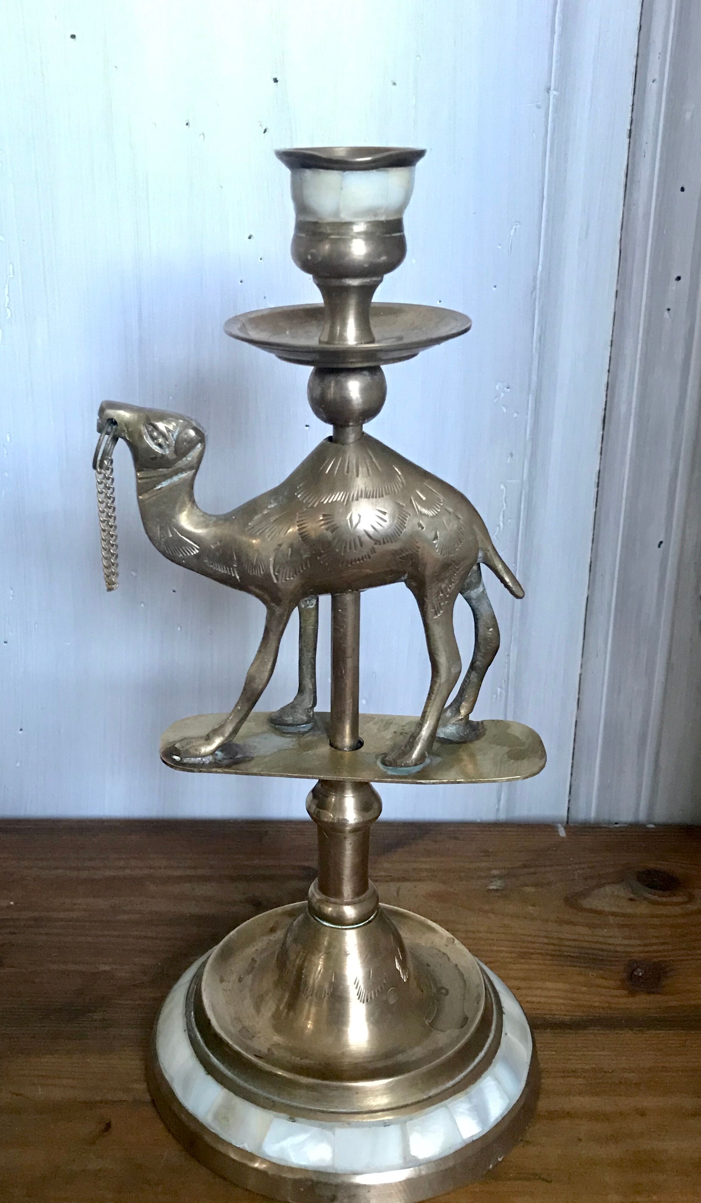Pair of brass candlesticks