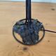 Wrought iron lamp - Art Nouveau lamp, black metal, plant decoration.