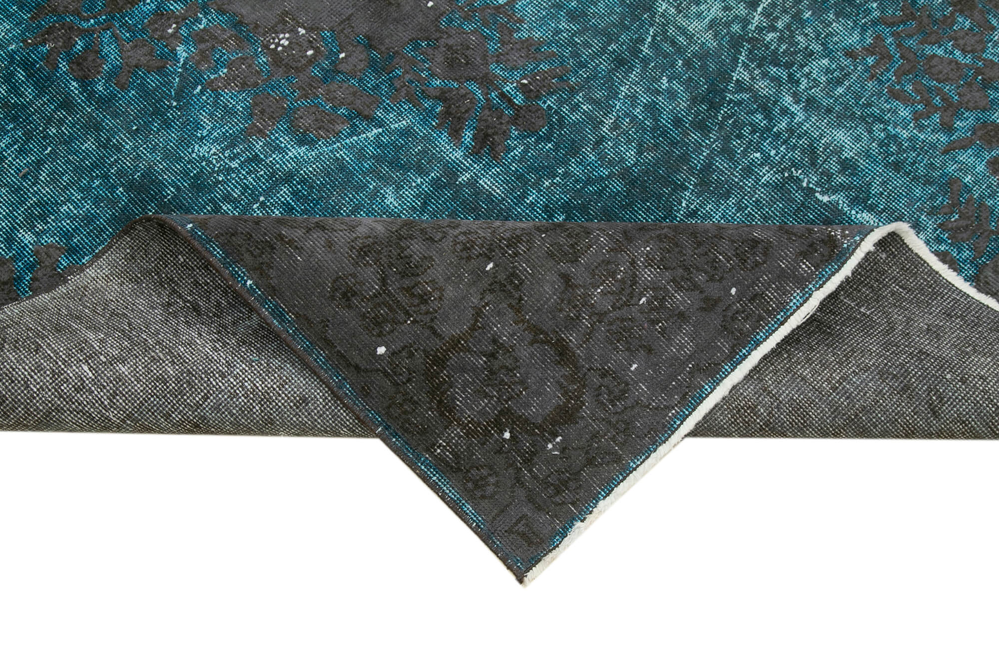 Handmade Hi-Low Pile Oriental 1970s 156 cm x 265 cm Grey Rug