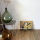 Painting oil on canvas flowers still life vintage 50s