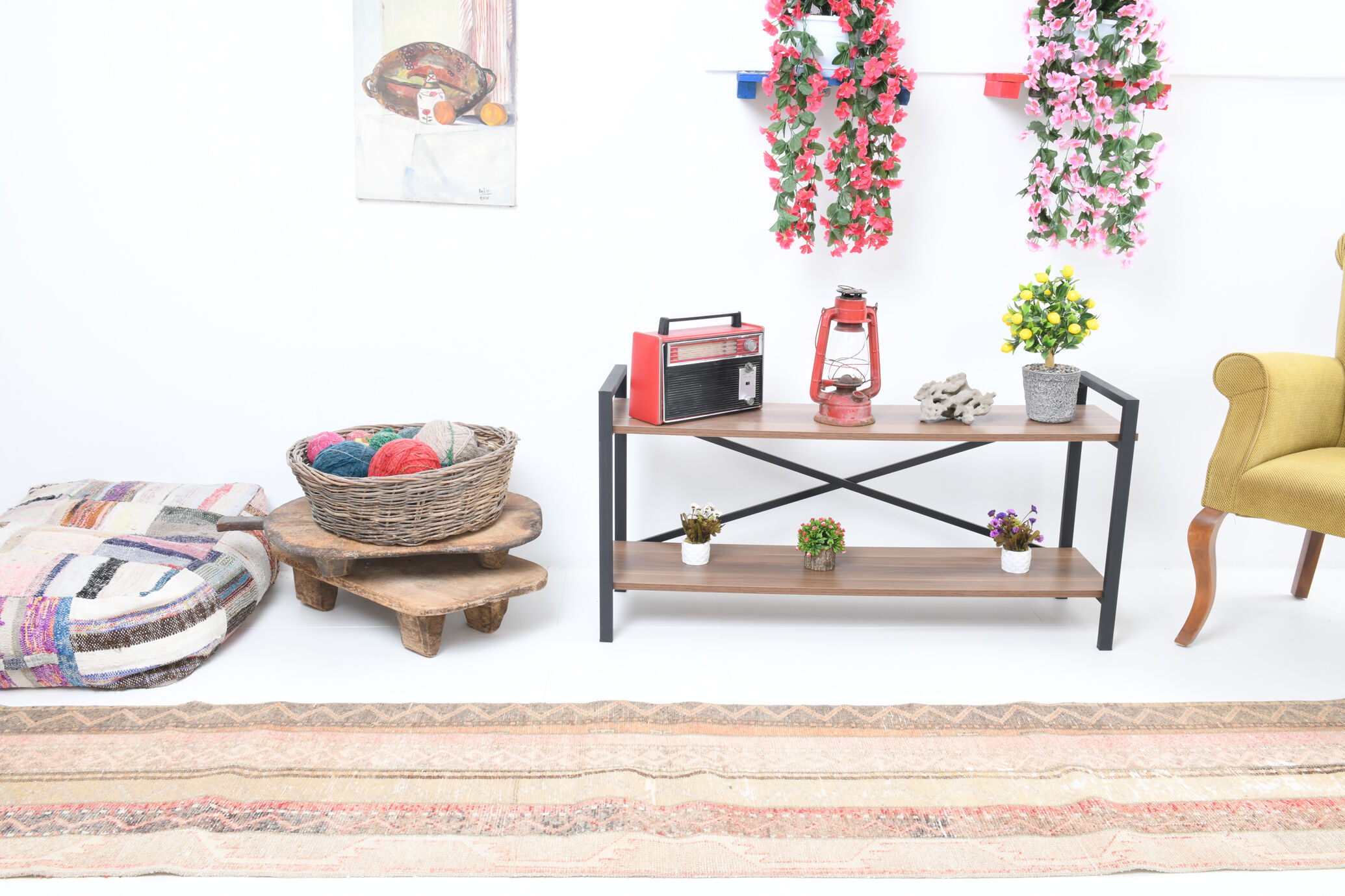 Narrow Wool Turkish Runner Rug  315x59cm