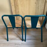 Set of 2 Tolix children's chairs