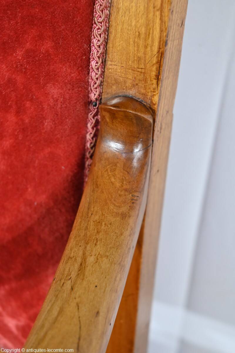 Pair of Cherry Wood Armchairs, Louis Philippe Period – 1st Part 19th