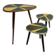 Ensemble de 3 tables à plantes restaurées, années 1960
