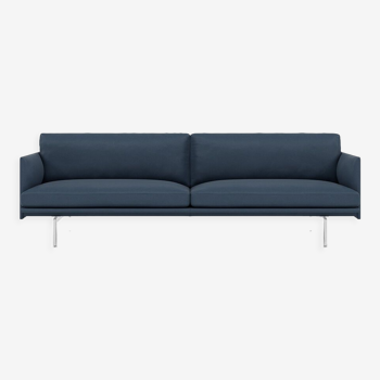 3-seater sofa Muuto Outline leather